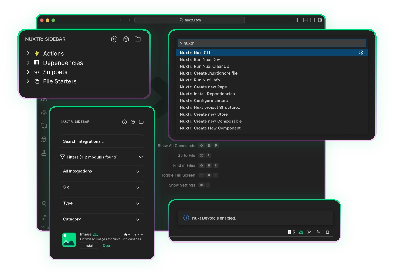 Nuxtr VSCode UI